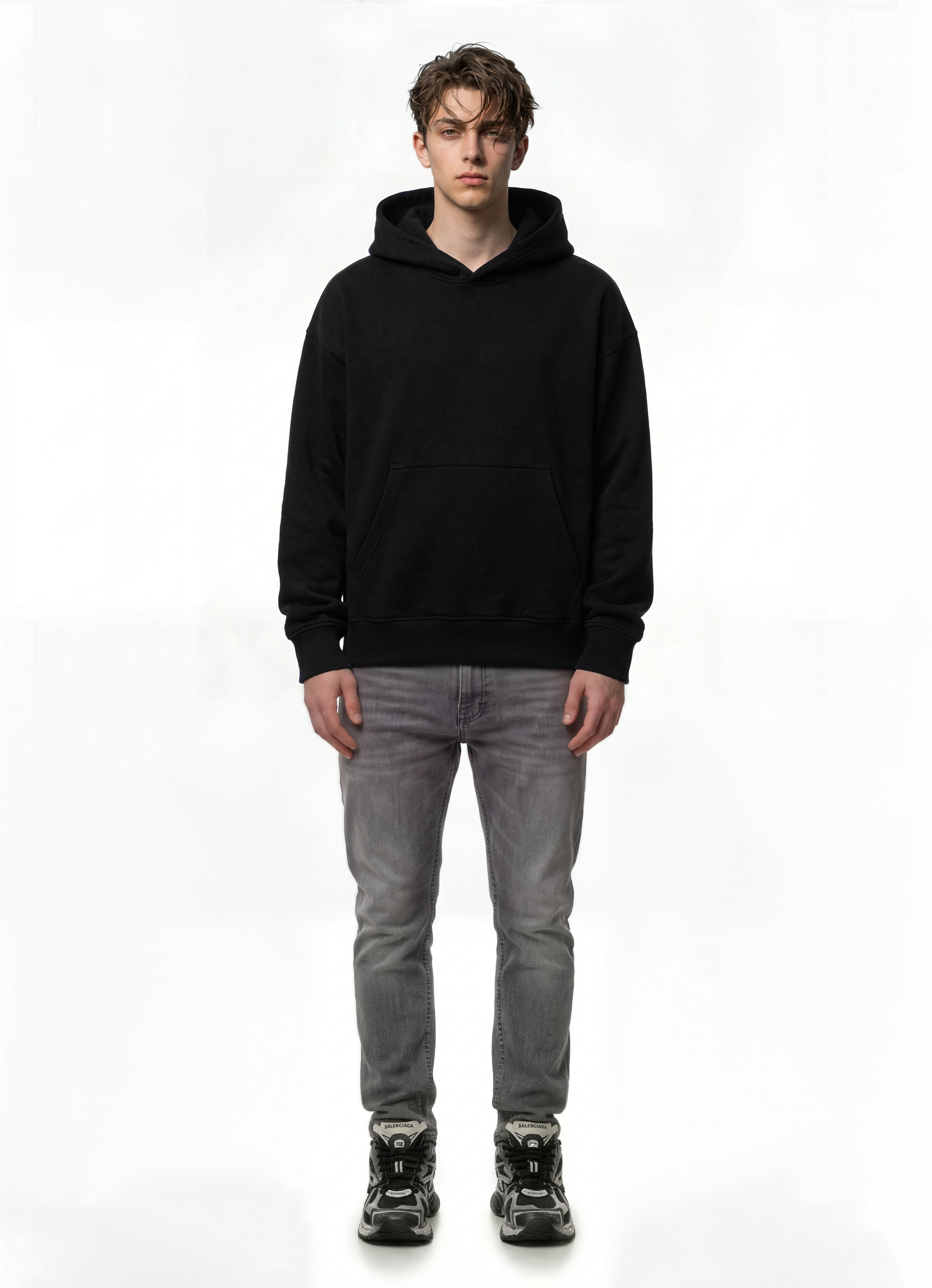 BASIC HOODIE - black