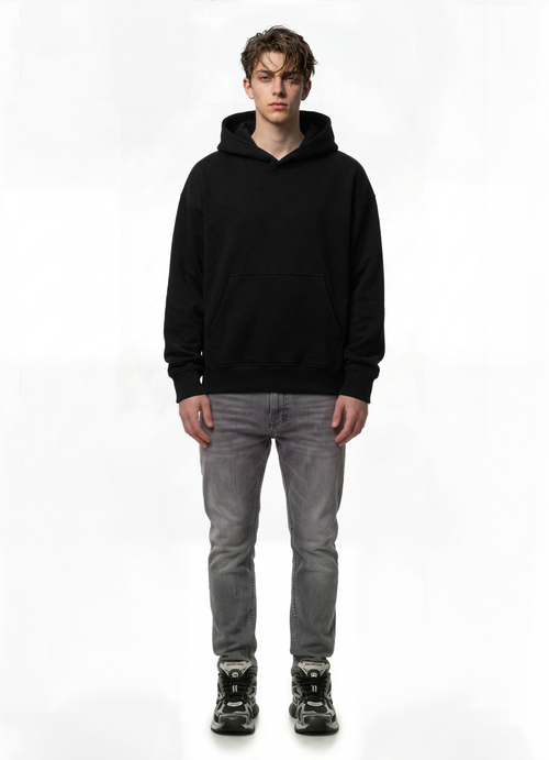 BASIC HOODIE - black