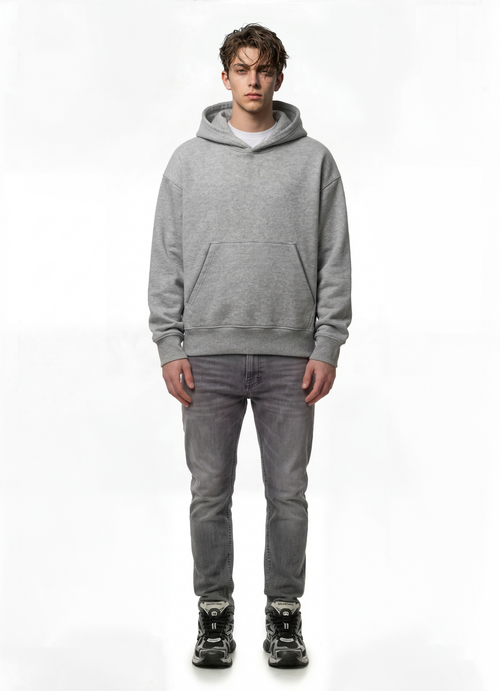 BASIC HOODIE - grey
